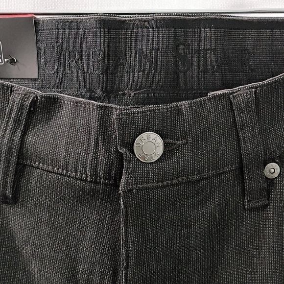 Urban Star Men's Strech Relaxed Fit Strainght Leg Black Jeans Size 34 X 29 - Picture 4 of 10